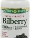 Nature's Bounty Extra Strength Bilberry 1000mg Softgels, 60 Count  (Pack of 2)