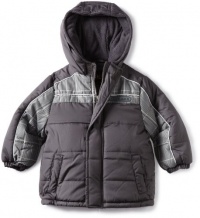 Ixtreme Boys 2-7 Plaid Colorblock Puffer Jacket, Charcoal, 2T Ixtreme Boys 2-7 Plaid Colorblock Puffer Jacket, Charcoal, 2T