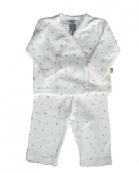Noa Lily Kimono Set, Pink Hearts, 9 Months Noa Lily Kimono Set, Pink Hearts, 9 Months