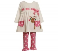 Little Girls PInk Polka Dot Reindeer Pant Set 3T Little Girls PInk Polka Dot Reindeer Pant Set 3T