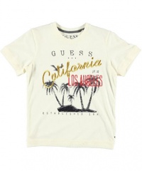 GUESS Kids Boys Slit Neck Tee, OFF WHITE (12/14) GUESS Kids Boys Slit Neck Tee, OFF WHITE (12/14)