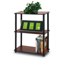 Furinno 10024DC/BK Turn n Tube 3-Tier Compact Multipurpose Shelf Display Rack, Dark Cherry/Black Furinno 10024DC/BK Turn n Tube 3-Tier Compact Multipurpose Shelf Display Rack, Dark Cherry/Black