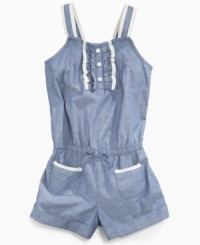 Get primping. Styling herself for the day will be as easy as this one-piece romper with delicate details from So Jenni. Get primping. Styling herself for the day will be as easy as this one-piece romper with delicate details from So Jenni.