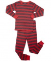 Leveret Boy Striped 2 Piece Pajama Set 100% Cotton (Size 6M-5T)