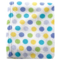 Luvable Friends Dot Print Coral Fleece Blanket, Blue Luvable Friends Dot Print Coral Fleece Blanket, Blue