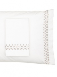 Vera Wang Bedding Ribbon Stripe KING Eyelet Embroidered Pillowcases Vera Wang Bedding Ribbon Stripe KING Eyelet Embroidered Pillowcases