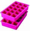 Tovolo Perfect Silicone Ice Cube Tray, Fuchsia, Set of 2