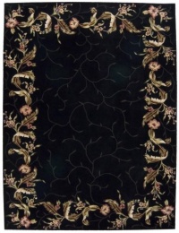Nourison Rugs Julian Collection JL46 Black Round 8' x 8' Area Rug Nourison Rugs Julian Collection JL46 Black Round 8' x 8' Area Rug