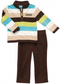 Carter's Boys Size 3-24 Months ''Little Man'' Striped Microfleece Pant Set Carter's Boys Size 3-24 Months ''Little Man'' Striped Microfleece Pant Set