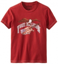 True Religion Boys 2-7 True Festival Short Sleeve Tee, Crimson, X-Small True Religion Boys 2-7 True Festival Short Sleeve Tee, Crimson, X-Small