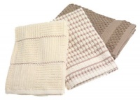 Popcorn 3-Piece Kitchen Towel Set, Taupe Popcorn 3-Piece Kitchen Towel Set, Taupe