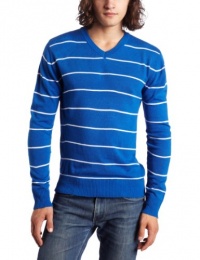 Southpole Men's Stripe Long Sleeve V-Neck Pullover Sweater Southpole Men's Stripe Long Sleeve V-Neck Pullover Sweater