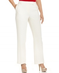 Must-haves for your wear-to-work wardrobe: Charter Club's plus size straight leg pants. Must-haves for your wear-to-work wardrobe: Charter Club's plus size straight leg pants.