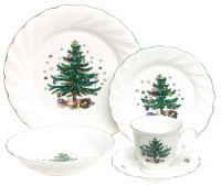 Nikko Ceramics Happy Holidays 5-Piece Dinnerware Set, Service for 1 Nikko Ceramics Happy Holidays 5-Piece Dinnerware Set, Service for 1