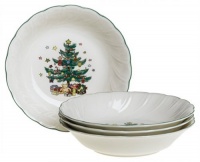 Nikko Ceramics Happy Holidays All-Purpose Bowls, Set of 4