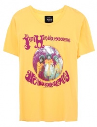 Riff Star, Jimi Experience Graphic T Shirt Yellow Large Riff Star, Jimi Experience Graphic T Shirt Yellow Large