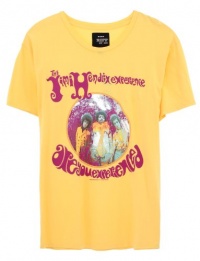 Riff Star, Jimi Experience Graphic T Shirt Yellow Large