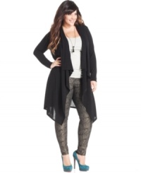 Layer your fave looks with ING's open-front plus size cardigan-- it's a must-have for the season! Layer your fave looks with ING's open-front plus size cardigan-- it's a must-have for the season!