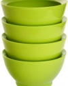 CaliBowl Non-Spill 20-Ounce Original Bowl with Non-Slip Base, Set of 4, Green