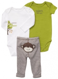 Carter's 3-pc. Lime Monkey Bodysuit Set LIME/MULTI 6 Mo Carter's 3-pc. Lime Monkey Bodysuit Set LIME/MULTI 6 Mo