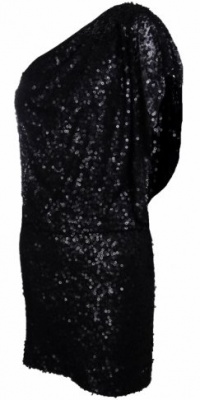 Asymmetrical Sequin Dress (10, Black) Asymmetrical Sequin Dress (10, Black)
