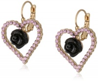 Betsey Johnson Paris is Always a Good Idea Heart Flower Drop Earrings Betsey Johnson Paris is Always a Good Idea Heart Flower Drop Earrings