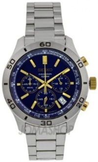 Seiko Chronograph Blue Dial Stainless Steel Mens Watch SSB055 Seiko Chronograph Blue Dial Stainless Steel Mens Watch SSB055