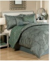 Pem America Ocean Circles 7 Piece King Comforter Bed In A Bag Set Aqua