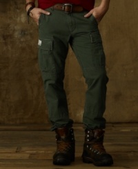 Keeping with the rough-and-tough feel of cargos but with a modern slim fit, this uniform pant covers all the essentials with durable fabric, utility side pockets and drawstrings at the hem for a kick of killer style. Keeping with the rough-and-tough feel of cargos but with a modern slim fit, this uniform pant covers all the essentials with durable fabric, utility side pockets and drawstrings at the hem for a kick of killer style.