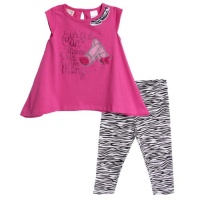 Babytogs Baby-girls Infant Sharkbite Hem Tee With Zebra Printed Legging Babytogs Baby-girls Infant Sharkbite Hem Tee With Zebra Printed Legging