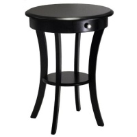 Winsome Wood Sasha Accent Table with Drawer, Curved Legs, Cappuccino Finish Winsome Wood Sasha Accent Table with Drawer, Curved Legs, Cappuccino Finish
