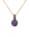 Effy Jewlery 14K Rose Gold Amethyst and Sapphire Pendant, 1.49 TCW