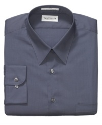 Refashion your work wardrobe with this fitted dress shirt from Van Heusen. Refashion your work wardrobe with this fitted dress shirt from Van Heusen.