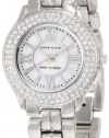 Anne Klein Women's 10/9537MPSV Swarovski Crytals Accented Silver-Tone Bracelet Watch