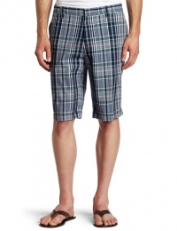 Kenneth Cole New York Mens Flat Front Plaid Short,Sailor Blue Combo,30 Kenneth Cole New York Mens Flat Front Plaid Short,Sailor Blue Combo,30