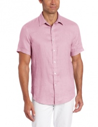 Perry Ellis Men's Short Sleeve Linen Oxford Perry Ellis Men's Short Sleeve Linen Oxford