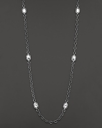 Sterling silver station necklace from the Lagos Silver Rocks Collection. Sterling silver station necklace from the Lagos Silver Rocks Collection.