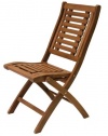 Outdoor Interiors 10040 Eucalyptus Folding Side Chair