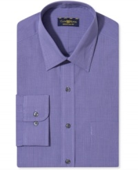Get squared away for the day with this handsome checkered dress shirt from Club Room. Get squared away for the day with this handsome checkered dress shirt from Club Room.