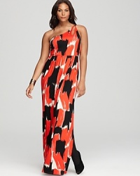 This season shape and geometry are the new tenets of style. With a captivating one-shoulder silhouette accentuated by a bold abstract print, this Rachel Pally White Label Plus dress is so right for right now. This season shape and geometry are the new tenets of style. With a captivating one-shoulder silhouette accentuated by a bold abstract print, this Rachel Pally White Label Plus dress is so right for right now.