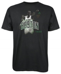 Pay homage to your favorite point guard Rajon Rondo of the Boston Celtics in this tee by adidas. Pay homage to your favorite point guard Rajon Rondo of the Boston Celtics in this tee by adidas.