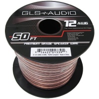 GLS Audio Premium 12 Gauge 50 Feet Speaker Wire - True 12AWG Speaker Cable 50ft Clear Jacket - High Quality 50' Spool Roll 12G 12/2 Bulk GLS Audio Premium 12 Gauge 50 Feet Speaker Wire - True 12AWG Speaker Cable 50ft Clear Jacket - High Quality 50' Spool Roll 12G 12/2 Bulk