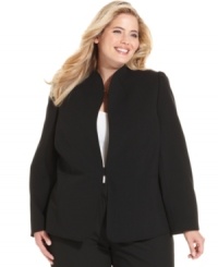 Tahari by ASL's plus size jacket features a streamlined fit for a sleek, elegant look. Try it with coordinating trousers, or pair it with your favorite pencil skirt. Tahari by ASL's plus size jacket features a streamlined fit for a sleek, elegant look. Try it with coordinating trousers, or pair it with your favorite pencil skirt.