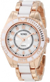 XOXO Women's XO5467 Rose Gold And White Bracelet Watch