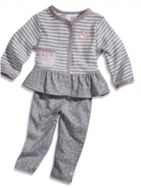 GUESS Kids Girls Newborn Long-Sleeve Ruffled Jacket and L, PRINT (6/9M) GUESS Kids Girls Newborn Long-Sleeve Ruffled Jacket and L, PRINT (6/9M)