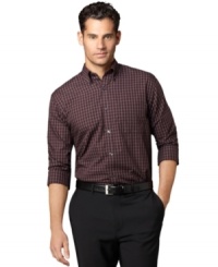 Check mate. Add this Van Heusen shirt to your work rotation for a crisp, smart look. Check mate. Add this Van Heusen shirt to your work rotation for a crisp, smart look.