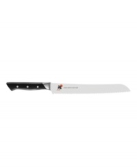 Superior sharpness and excellent edge retention deliver incredible precision in the kitchen. This hand-honed Japanese blade is ice-hardened and effortlessly maneuvered by the western-styled ergonomic grip for optimal comfort. Lifetime warranty. Superior sharpness and excellent edge retention deliver incredible precision in the kitchen. This hand-honed Japanese blade is ice-hardened and effortlessly maneuvered by the western-styled ergonomic grip for optimal comfort. Lifetime warranty.
