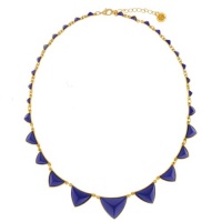 HOUSE OF HARLOW Pyramid Necklace in Navy