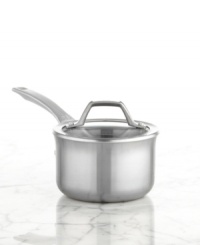 The professional's pick. Five layers of highly conductive metals, including a copper core, stainless steel interior and exterior and 2 layers of aluminum, heat and cool quickly & evenly to keep temperatures consistent across the entire pan. A brilliant dishwasher-safe exterior lights up your space and creates a versatile cooking surface, where searing and deglazing are nearly effortless. Lifetime warranty. The professional's pick. Five layers of highly conductive metals, including a copper core, stainless steel interior and exterior and 2 layers of aluminum, heat and cool quickly & evenly to keep temperatures consistent across the entire pan. A brilliant dishwasher-safe exterior lights up your space and creates a versatile cooking surface, where searing and deglazing are nearly effortless. Lifetime warranty.