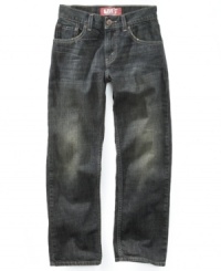 Rugged enough for the playground and cool enough for the classroom, these washed Levi's jeans are as comfortable as they are laid-back. Rugged enough for the playground and cool enough for the classroom, these washed Levi's jeans are as comfortable as they are laid-back.